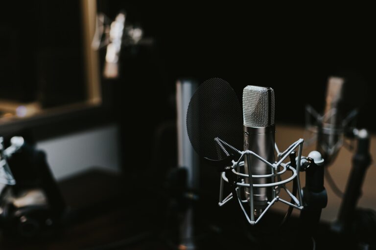 Microphone in studio